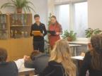 Ведущие: Романовский Андрей и Жанкевич Ольга, учащиеся 11 "А" класса