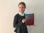 Ганькова Мария, 5 "А" класс, лауреат 2 степени на ХVIII Международном конкурсе исполнительских искусств "Северное сияние"